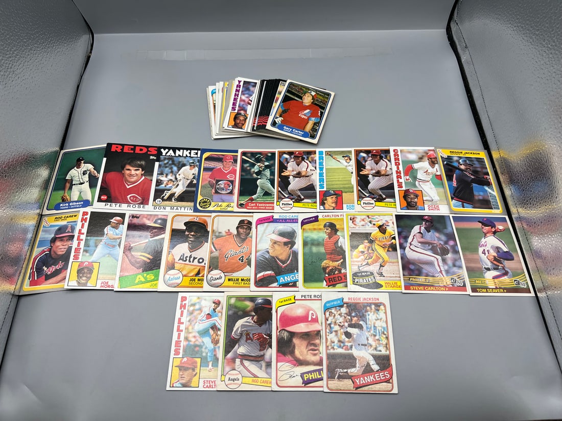 Lot of (59) Early 1980s Baseball Cards w/ Stars and Hall of Famers (1 of 3)