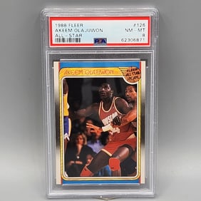1988 Fleer Hakeem Olajuwon #126 PSA 8