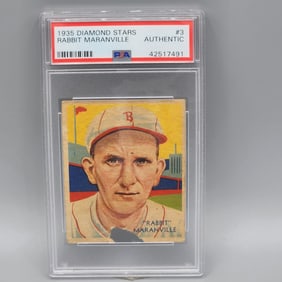 1935 Diamond Stars Rabbit Maranville #3 PSA Authentic HOF