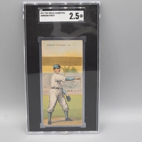 1911 T201 Mecca Double Folders Walter Johnson/Charles Street SGC 2.5 HOF
