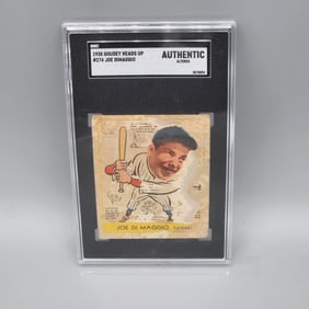 1938 Goudey Heads Up Joe Dimaggio #274 Rookie HOF SGC Authentic - Iconic Card and Set
