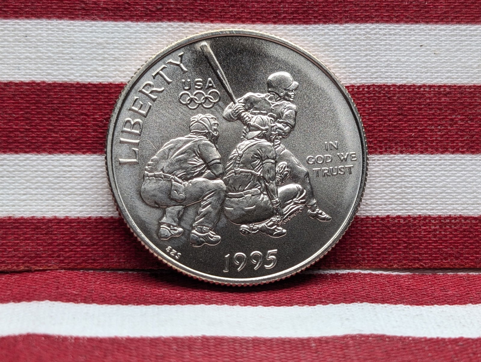 1995-S UNC Olympic Baseball Commemorative Half Dollar (1 of 2)