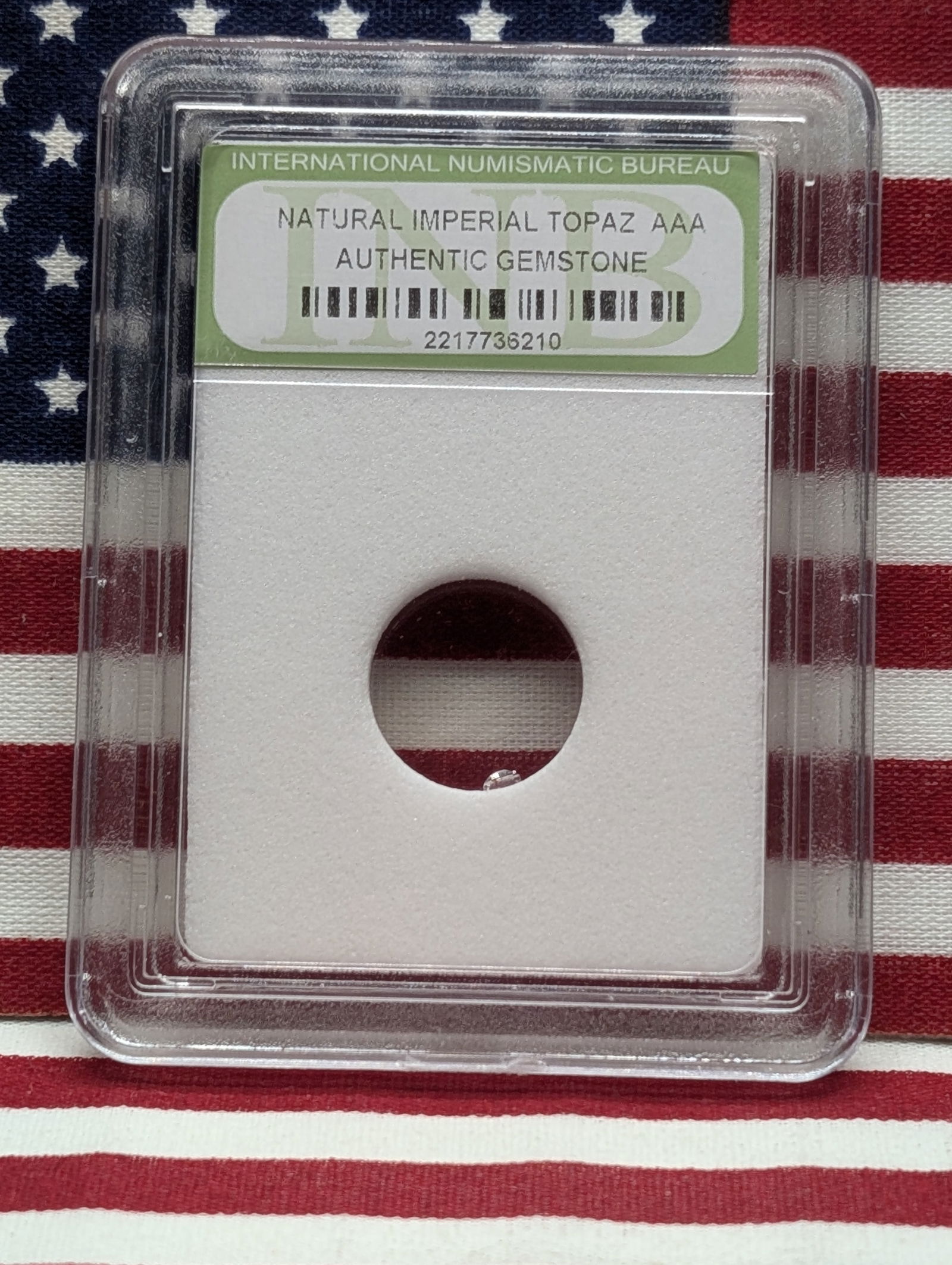 Authentic Gemstone!! Imperial .30+ Carat Topaz!! - Slabbed by International Numismatic Bureau (1 of 3)