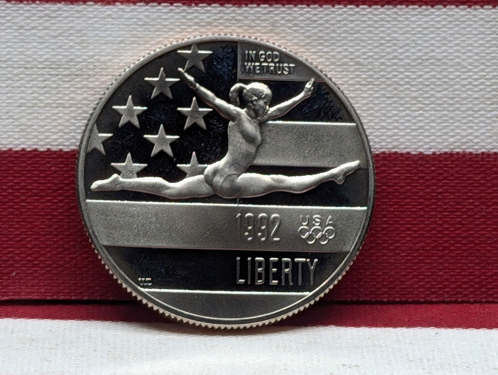 1992-S PROOF Olympic Gymnast Commemorative Half Dollar (1 of 2)