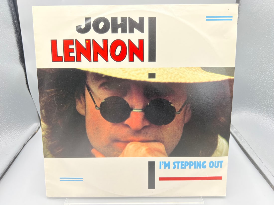 1984 John Lennon & Yoko Ono I'm Stepping Out United Kingdom Release Vinyl Album - POSPX 702: 1984 John Lennon & Yoko Ono I'm Stepping Out United Kingdom Release Vinyl Album - POSPX 702 - Records have not been tested by the auction house for play quality. All items are sold as is.
