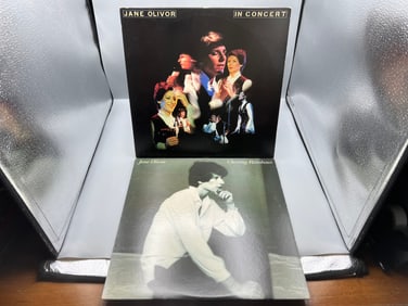 1982 Jane Olivor In Concert & 1977 Jane Olivor Chasing Rainbows Vinyl Albums - PC 34917 & FC 37938