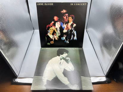 1982 Jane Olivor In Concert & 1977 Jane Olivor Chasing Rainbows Vinyl Albums - PC 34917 & FC 37938: 1982 Jane Olivor In Concert & 1977 Jane Olivor Chasing Rainbows Vinyl Albums - PC 34917 & FC 37938 - Records have not been tested by the auction house for play quality. All items are sold as is.