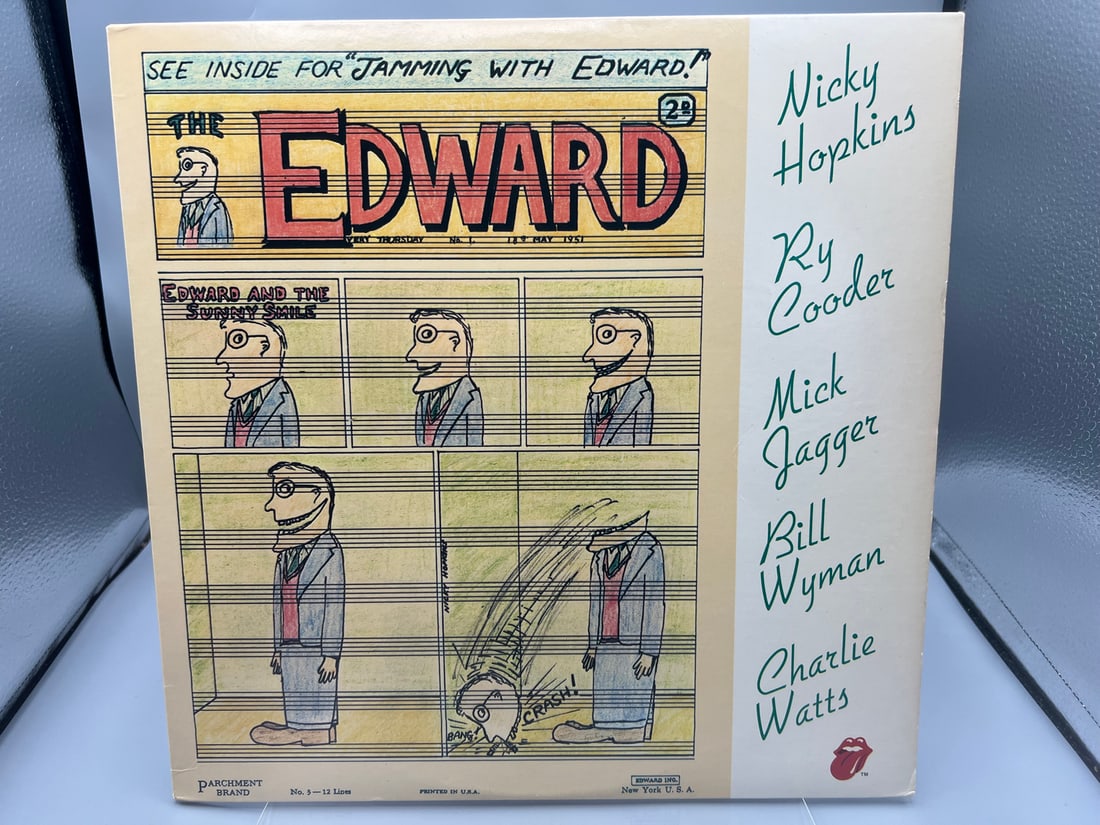 1972 Nicky Hopkins, Ry Cooder, Mick Jagger, Bill Wyman, Charlie Watts Jamming With Edward Vinyl (1 of 5)