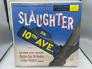 1954 Boston Pops Orchestra, Arthur Fiedler Slaughter On 10th Ave. Horror Soundtrack Vinyl Album - LM