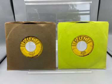 Lot of (2) 1958 Jerry Lee Lewis Down The Line/Breathless 45 RPM Records - U-290