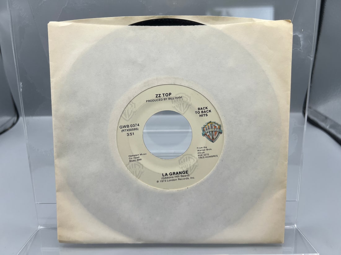 Unknown Release Date ZZ Top La Grange/Tush Reissue 45 RPM Record - GWB 0374: Unknown Release Date ZZ Top La Grange/Tush Reissue 45 RPM Record - GWB 0374 - Records have not been tested by the auction house for play quality. All items are sold as is.