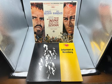 1965 The Agony And The Ectasy & 1986 Judgment At Nuremberg Reissue Vinyl Albums - MCA-39055 &