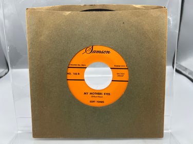 1958 Soft Tones My Mother's Eyes/A Moth Around A Flame 45 RPM Record - 103