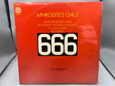1972 Aphrodite's Child 666 France Released Vinyl Album - 6673 001