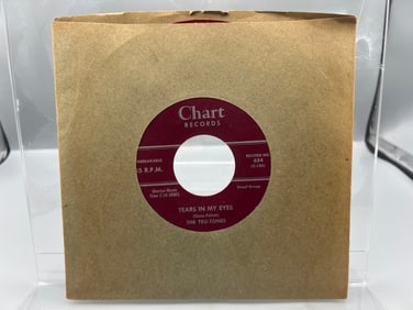 1994 The Tru-Tones Tears In My Eyes/Magic Red Transparent Reissue Unofficial Release 45 RPM Record -