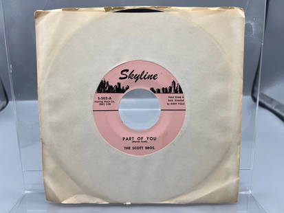 1959 The Scott Bros. Part of You/Kingdom Of Love 45 RPM Record - S-502: 1959 The Scott Bros. Part of You/Kingdom Of Love 45 RPM Record - S-502 - Records have not been tested by the auction house for play quality. All items are sold as is.
