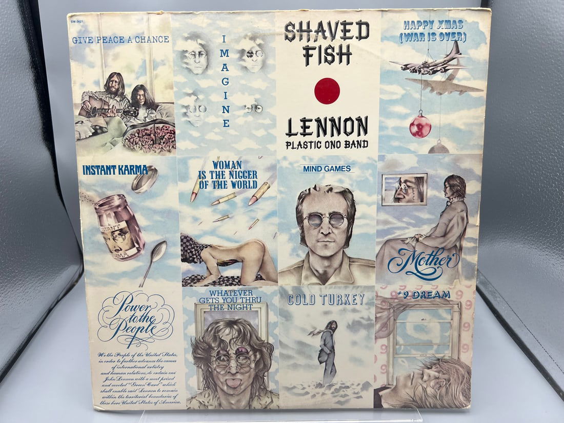 1975 John Lennon & Plastic Ono Band Shaved Fish Vinyl Album - SW-3421: 1975 John Lennon & Plastic Ono Band Shaved Fish Vinyl Album - SW-3421 - Records have not been tested by the auction house for play quality. All items are sold as is.