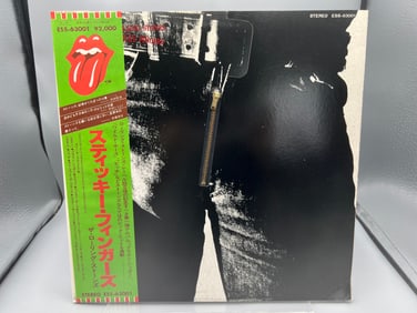 1979 The Rolling Stones Sticky Fingers Japan Release Reissue Zipper Cover Vinyl Album - Very Rare -