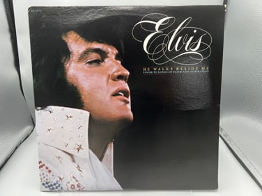 1978 Elvis Presley He Walks Beside Me, Favorite Songs of Faith And Inspiration Vinyl Album -