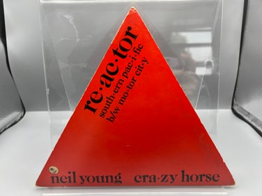 1981 Neil Young & Crazy Horse Southern Pacific Red Transparent Triangular Vinyl Album - RPSP 49895
