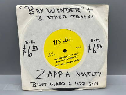 1966 Frank Zappa Novelty Record - Burt Ward/Bob Guy Boy Wonder I Love You/Dear Jeepers 45 RPM Vinyl: 1966 Frank Zappa Novelty Record - Burt Ward/Bob Guy Boy Wonder I Love You/Dear Jeepers 45 RPM Vinyl - Rare 45 - EP #1 - Records have not been tested by the auction house for play quality. All items ar