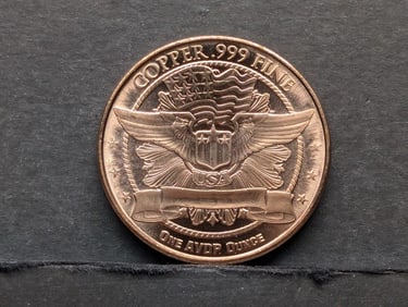 One Troy Ounce .999 Fine Copper "Mercury Head Style"