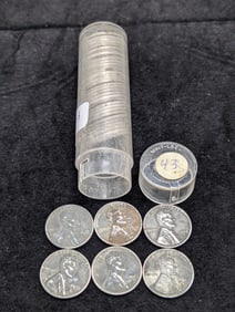 (30) 1943 P, D, & S Lincoln Steel Wheat Cents