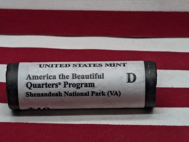 2014-D Roll of American Beautiful Quarters In Original Gov. Wrapper, Shenandoah National Park