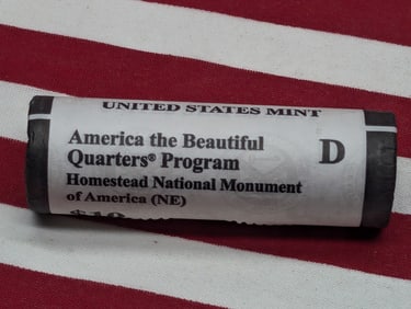 2015-D Roll of American Beautiful Quarters In Original Gov. Wrapper, Homestead National Monument of