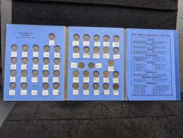 (20) 1968-1996 (some gaps) Canadian Dimes In A Whitman Folder