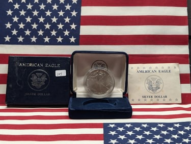 1993 US Mint American Silver Eagle - Box & COA - Scarce