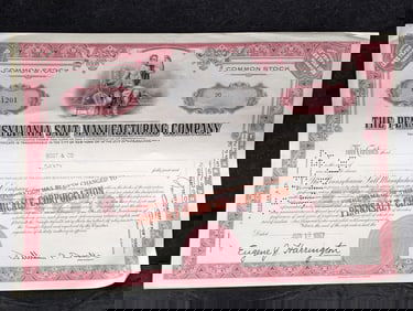 1957 Stock Certificate, Pennsylvania Salt Manufacturing