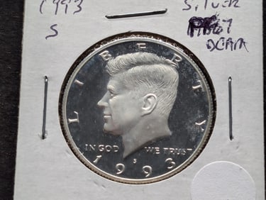 1993-S PROOF 90% Silver Kennedy 50c.