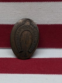 Elongated Cent From 1893 Chicago Worlds Fair Manhattan Day Celebration. On The Elongated 1883 Indian