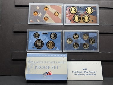 2009-S U.S. Proof Set, (18) Coin Set
