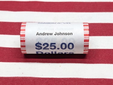 2011 Roll of Presidential Dollars Original Gov. Wrapper, Andrew Johnson
