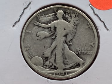1921-D Walking Liberty Half Dollar VG/F KEY COIN