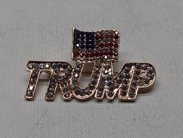 "Trump" Jeweled Fashion Pin