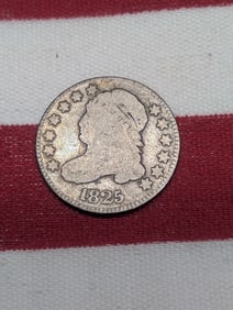 1825 United States Capped Bust Dime. Rare Vintage Type Coin.