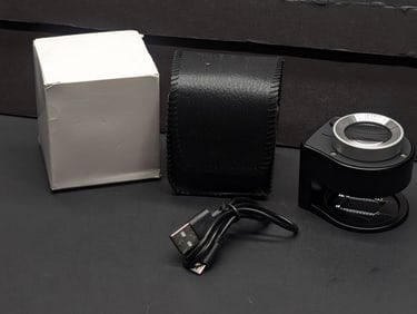NEW LED Lighted Tabletop Magnifier. W/Charger Cord and Case.