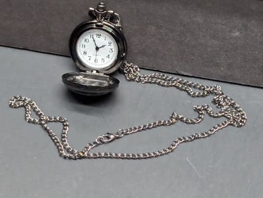 Firefighter Pocket Watch, "First One In, Last One Out", W/Chain- Working