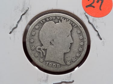 1908 Barber Quarter