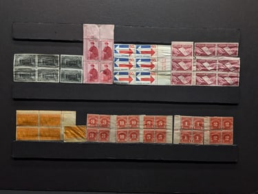 Misc. Back of Book no gum Blocks & Singles
