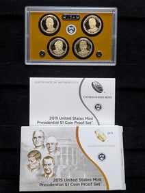 2015-S Presidential Dollar Proof Set in OGP w/ COA