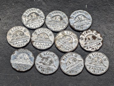 (11,) 1950's, Canada 5c