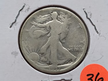 1917-D Obv Walking Liberty Half Dollar