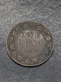 1905 Canada Large Cent, High Grade, 120 Years Old