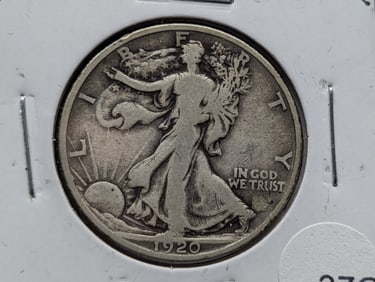 1920 Walking Liberty 50c. Tough Date. 90% Silver