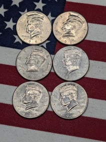 (6) Kenndey Half Dollars, 1996-P & D, 1997-P & D, 1998-P & D