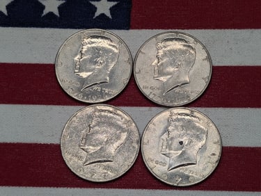 (4) Kennedy Half Dollars,1976-P & D, 1977-P, 1979-P